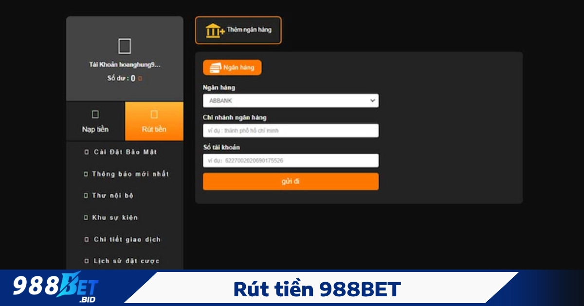 TRANG CHỦ 26 Rút tiền tại 988BET